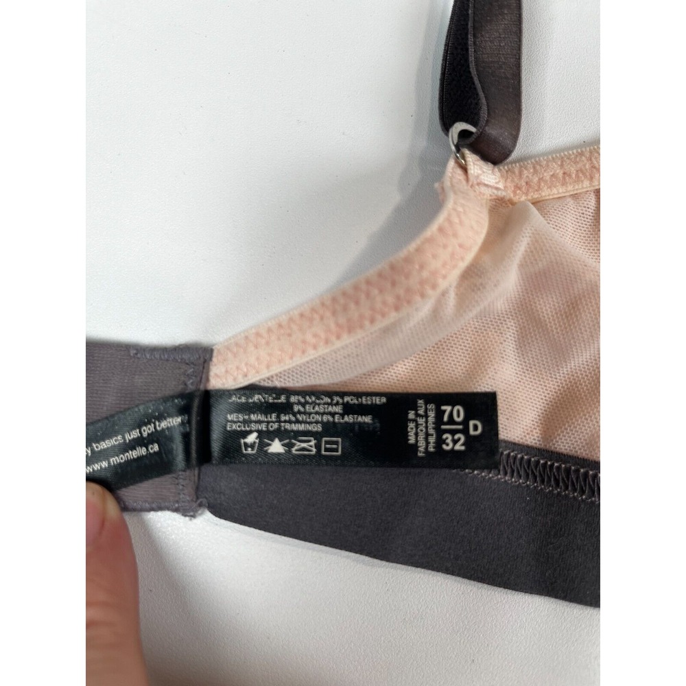 WOMENS MONTELLE INTIMATES CREM‎ FLORAL LACED BRA - 32/D - Picture 6 of 9